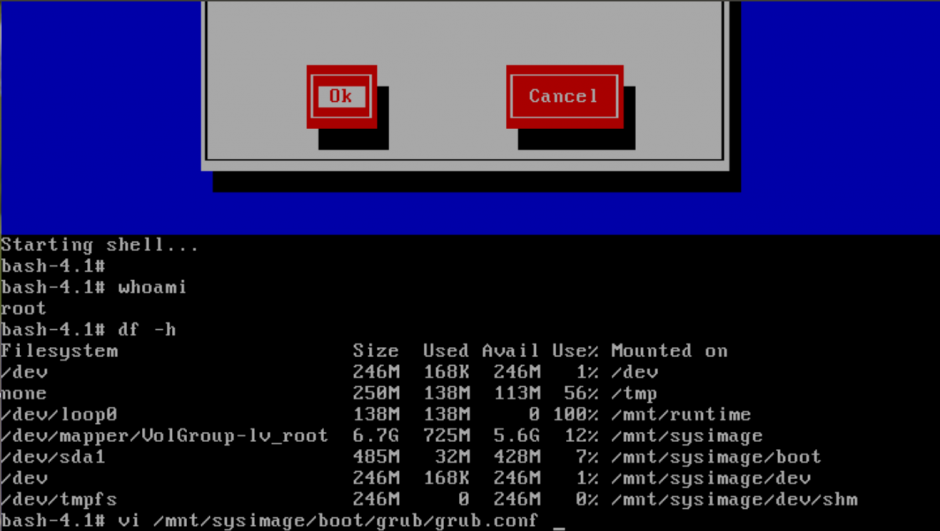linux rescue grub password