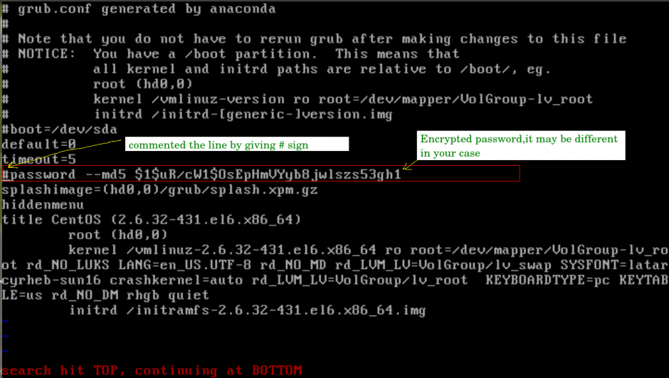recover grub password